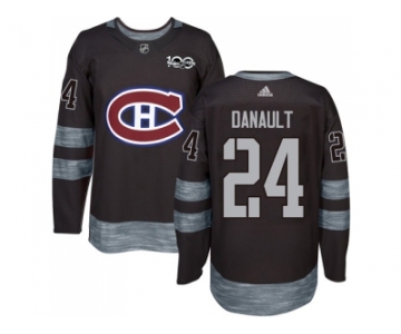 Men Adidas Montreal Canadiens #24 Phillip Danault Black 1917-2017 100th Anniversary Stitched NHL Jersey