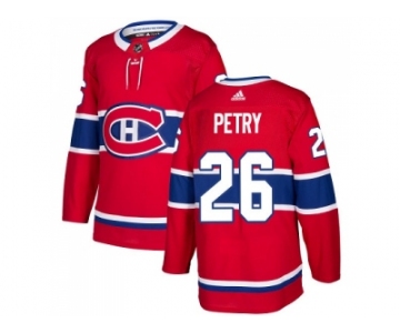 Men Adidas Montreal Canadiens #26 Jeff Petry Red Home Authentic Stitched NHL Jersey