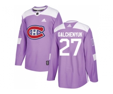 Men Adidas Montreal Canadiens #27 Alex Galchenyuk Purple Authentic Fights Cancer Stitched NHL Jersey