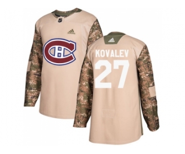 Men Adidas Montreal Canadiens #27 Alexei Kovalev Camo Authentic 2017 Veterans Day Stitched NHL Jersey