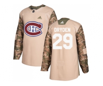 Men Adidas Montreal Canadiens #29 Ken Dryden Camo Authentic 2017 Veterans Day Stitched NHL Jersey