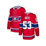 Men Adidas Montreal Canadiens #53 Victor Mete Red Home Authentic Stitched NHL Jersey