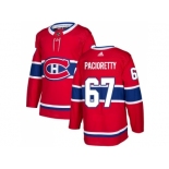 Men Adidas Montreal Canadiens #67 Max Pacioretty Red Home Authentic Stitched NHL Jersey