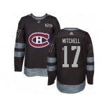 Men's Adidas Montreal Canadiens #17 Torrey Mitchell Authentic Black 1917-2017 100th Anniversary NHL Jersey