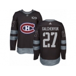 Men's Adidas Montreal Canadiens #27 Alex Galchenyuk Authentic Black 1917-2017 100th Anniversary NHL Jersey