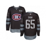 Men's Adidas Montreal Canadiens #65 Andrew Shaw Authentic Black 1917-2017 100th Anniversary NHL Jersey