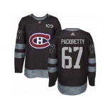 Men's Adidas Montreal Canadiens #67 Max Pacioretty Authentic Black 1917-2017 100th Anniversary NHL Jersey