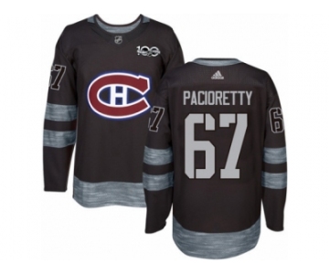 Men's Adidas Montreal Canadiens #67 Max Pacioretty Authentic Black 1917-2017 100th Anniversary NHL Jersey