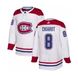 Men's Canadiens #8 Ben Chiarot White Road Authentic Stitched Hockey Jersey