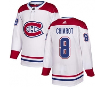 Men's Canadiens #8 Ben Chiarot White Road Authentic Stitched Hockey Jersey