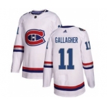 Men's Montreal Canadiens #11 Brendan Gallagher White 2017 100 Classic Stitched Hockey Jersey