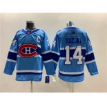 Men's Montreal Canadiens #14 Nick Suzuki 2022-23 Reverse Retro Stitched Jersey