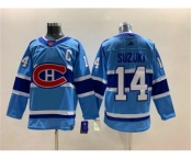 Men's Montreal Canadiens #14 Nick Suzuki 2022-23 Reverse Retro Stitched Jersey