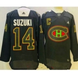 Men's Montreal Canadiens #14 Nick Suzuki Black History Night Authentic Jersey