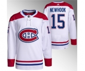 Men's Montreal Canadiens #15 Alex Newhook White Stitched Jersey