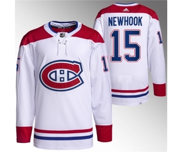 Men's Montreal Canadiens #15 Alex Newhook White Stitched Jersey