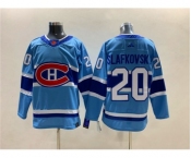 Men's Montreal Canadiens #20 Juraj Slafkovsky 2022-23 Reverse Retro Stitched Jersey