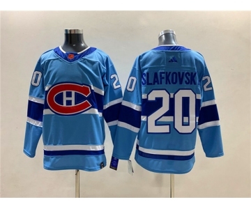 Men's Montreal Canadiens #20 Juraj Slafkovsky 2022-23 Reverse Retro Stitched Jersey