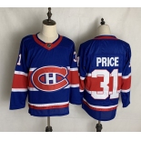 Men's Montreal Canadiens #31 Carey Price Authentic Blue 2021 New Hockey Jersey