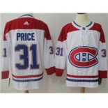 Men's Montreal Canadiens #31 Carey Price White Road Stitched Hockey Jersey