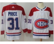 Men's Montreal Canadiens #31 Carey Price White Road Stitched Hockey Jersey