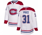 Men's Montreal Canadiens #31 Carey Price White Stitched Hockey Jersey