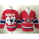 Men's Montreal Canadiens #47 Alexander Radulov Red Stitched NHL Jersey