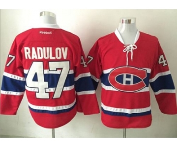 Men's Montreal Canadiens #47 Alexander Radulov Red Stitched NHL Jersey