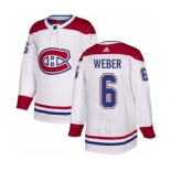 Men's Montreal Canadiens #6 Shea Weber White Stitched Hockey Jersey