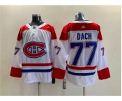 Men's Montreal Canadiens #77 Kirby Dach White Stitched Jersey