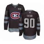 Men's Montreal Canadiens #90 Tomas Tatar Black 1917-2017 100th Anniversary Stitched Hockey Jersey