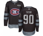 Men's Montreal Canadiens #90 Tomas Tatar Black 1917-2017 100th Anniversary Stitched Hockey Jersey