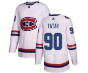 Men's Montreal Canadiens #90 Tomas Tatar White 2017 100 Classic Stitched Hockey Jersey