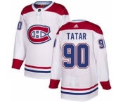 Men's Montreal Canadiens #90 Tomas Tatar White Road Stitched Hockey Jersey