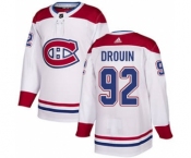 Men's Montreal Canadiens #92 Jonathan Drouin White Stitched Hockey Jersey