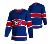 Men's Montreal Canadiens Blank Blue 2020-21 Reverse Retro Alternate Hockey Jersey