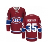 Men's Reebok Montreal Canadiens #35 Al Montoya Authentic Red Home NHL Jersey