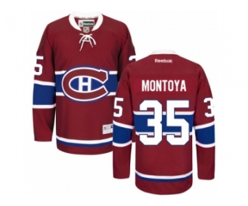 Men's Reebok Montreal Canadiens #35 Al Montoya Authentic Red Home NHL Jersey