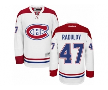 Men's Reebok Montreal Canadiens #47 Alexander Radulov Authentic White Away NHL Jersey