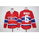 Men's Reebok Montreal Canadiens #6 Shea Weber Authentic Red Home NHL Jersey