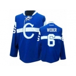 Men's Reebok Montreal Canadiens #6 Shea Weber Premier Blue Third NHL Jersey