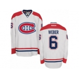 Men's Reebok Montreal Canadiens #6 Shea Weber Premier White Away NHL Jersey