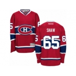 Men's Reebok Montreal Canadiens #65 Andrew Shaw Authentic Red Home NHL Jersey