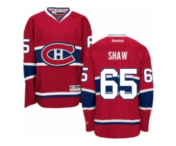 Men's Reebok Montreal Canadiens #65 Andrew Shaw Authentic Red Home NHL Jersey