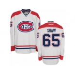 Men's Reebok Montreal Canadiens #65 Andrew Shaw Authentic White Away NHL Jersey