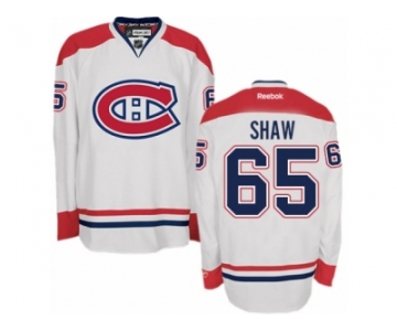 Men's Reebok Montreal Canadiens #65 Andrew Shaw Authentic White Away NHL Jersey