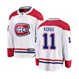 Montreal Canadiens #11 Saku Koivu Authentic White Away Fanatics Branded Breakaway NHL Jersey