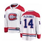 Montreal Canadiens #14 Tomas Plekanec Authentic White Away Fanatics Branded Breakaway NHL Jersey