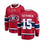 Montreal Canadiens #15 Jesperi Kotkaniemi Authentic Red Home Fanatics Branded Breakaway NHL Jersey