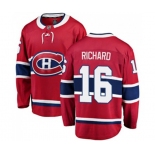 Montreal Canadiens #16 Henri Richard Authentic Red Home Fanatics Branded Breakaway NHL Jersey